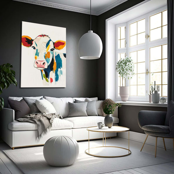 Colored Cow Print