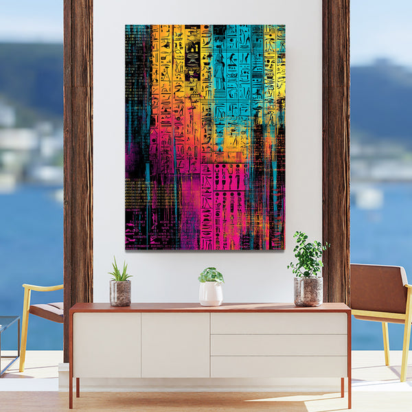 Colored Egyptian Wall Art