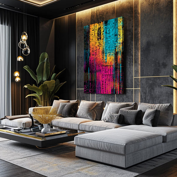 Colored Egyptian Wall Art