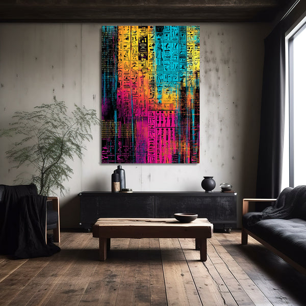 Colored Egyptian Wall Art