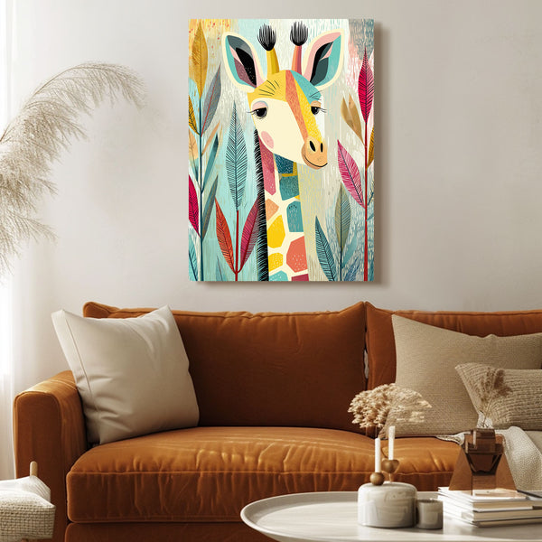 Colored Giraffe Print