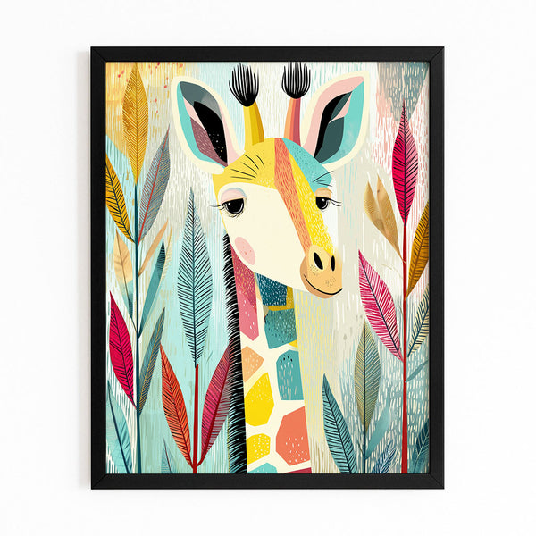 Colored Giraffe Print
