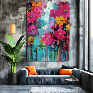 Colorful Abstract Cherry Blossom Art