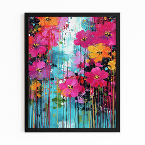 Colorful Abstract Cherry Blossom Art