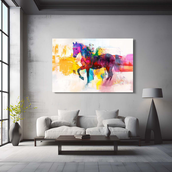 Colorful Abstract Horse Art
