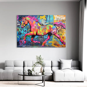 Colorful Abstract Horse Wall Art