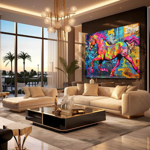 Colorful Abstract Horse Wall Art