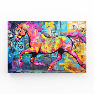 Colorful Abstract Horse Wall Art