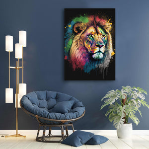 Colorful Abstract Lion Art | MusaArtGallery™