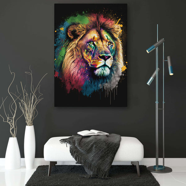 Colorful Abstract Lion Art | MusaArtGallery™