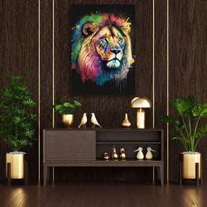Colorful Abstract Lion Art | MusaArtGallery™