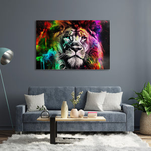 Colorful Abstract Lion Wall Art | MusaArtGallery™