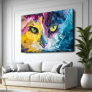 Colorful Artwork Cat Art | MusaArtGallery™