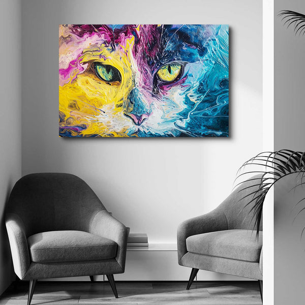 Colorful Artwork Cat Art | MusaArtGallery™