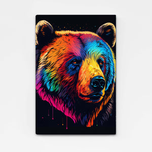 Colorful Bear Wall Art | MusaArtGallery™