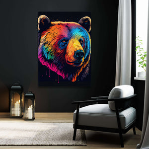 Colorful Bear Wall Art | MusaArtGallery™