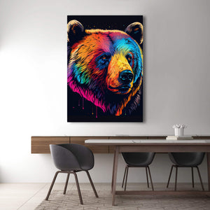 Colorful Bear Wall Art | MusaArtGallery™