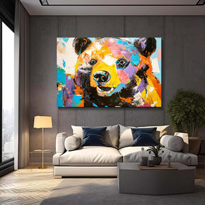 Colorful Bear Wall Artwork