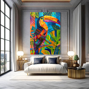 Colorful Boho Toucan Art   | MusaArtGallery™