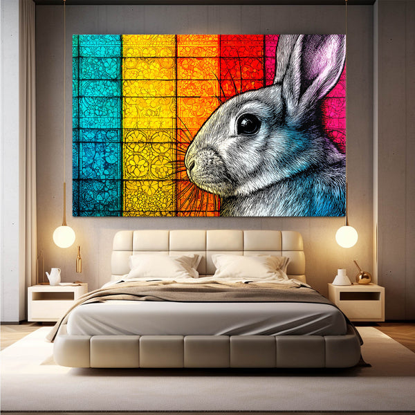Colorful Bunny Print
