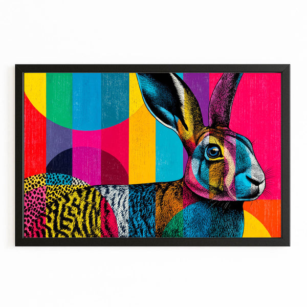 Colorful Bunny Wall Art