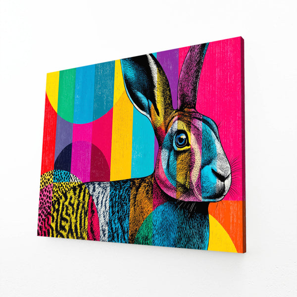 Colorful Bunny Wall Art