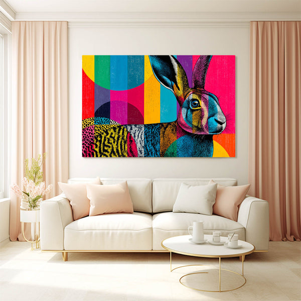 Colorful Bunny Wall Art