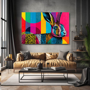 Colorful Bunny Wall Art