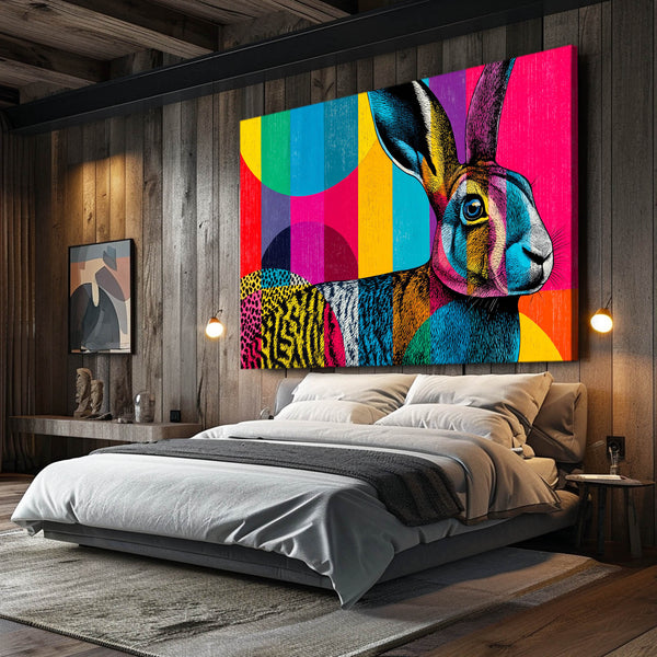 Colorful Bunny Wall Art