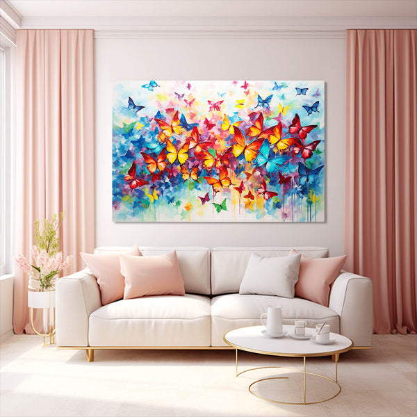 Colorful Butterfly Horizontal Wall Art | MusaArtGallery™