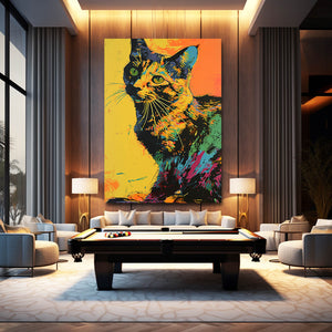 Colorful Cat Art | MusaArtGallery™