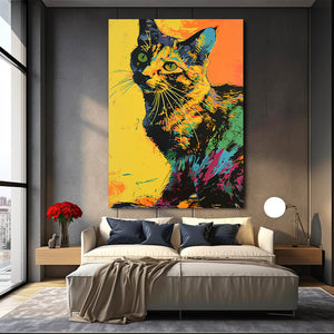 Colorful Cat Art | MusaArtGallery™