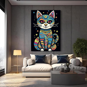 Colorful Cat Wall Art | MusaArtGallery™