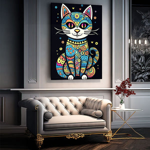 Colorful Cat Wall Art | MusaArtGallery™