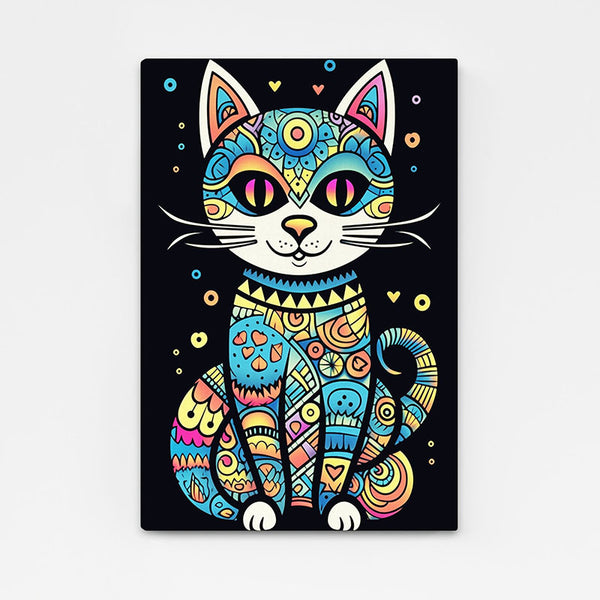 Colorful Cat Wall Art | MusaArtGallery™