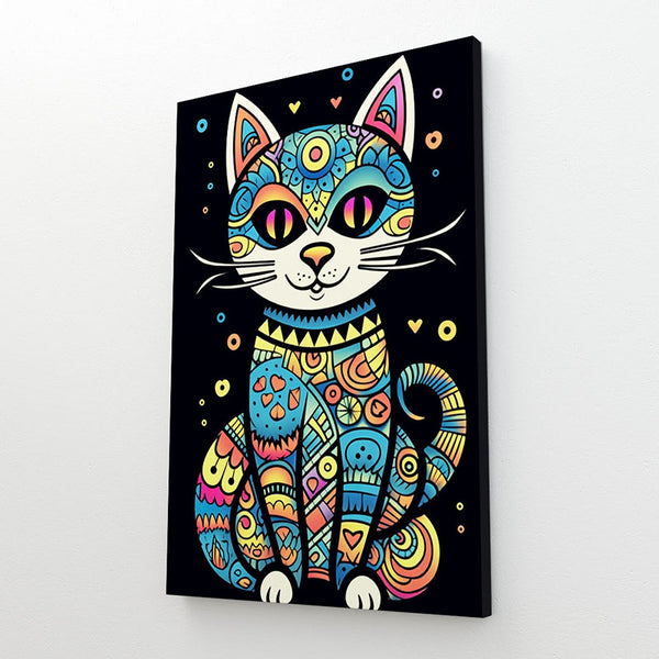 Colorful Cat Wall Art | MusaArtGallery™