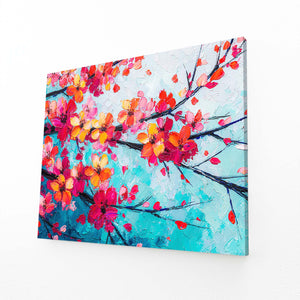 Colorful Cherry Blossom Branch Art