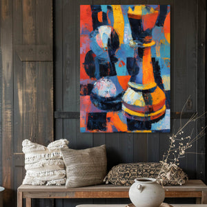 Colorful Chess Painting Art