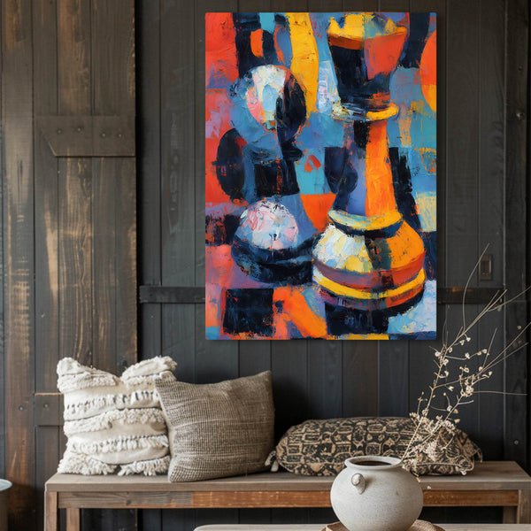 Colorful Chess Painting Art
