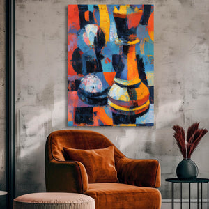 Colorful Chess Painting Art