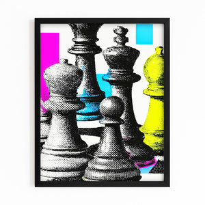 Colorful Chess Piece Art