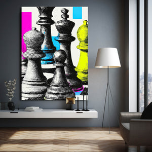 Colorful Chess Piece Art