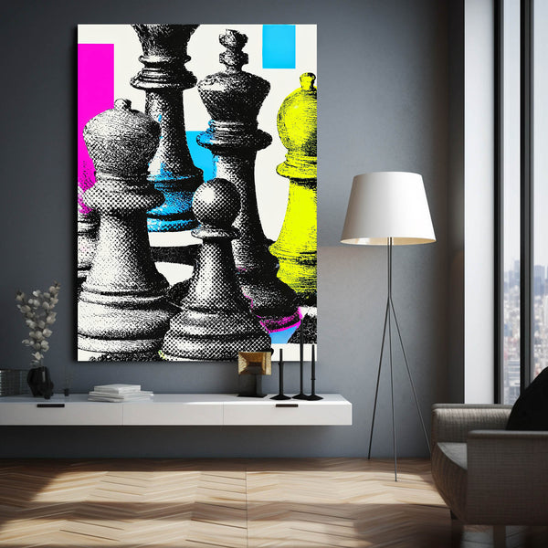 Colorful Chess Piece Art