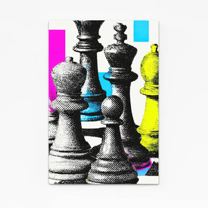 Colorful Chess Piece Art
