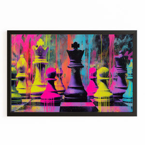 Colorful Chess Wall Art