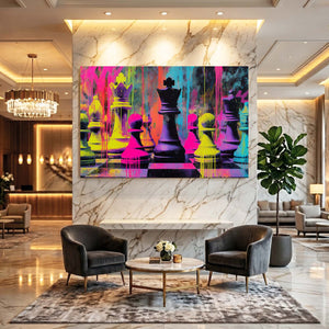 Colorful Chess Wall Art