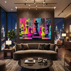 Colorful Chess Wall Art