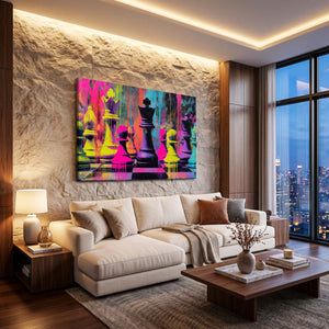 Colorful Chess Wall Art