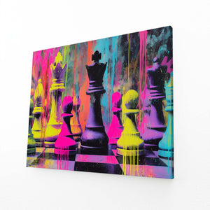 Colorful Chess Wall Art