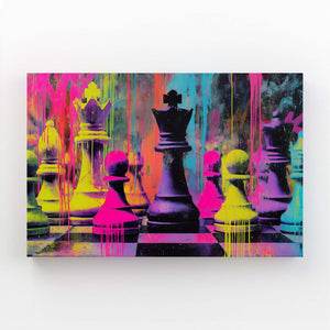 Colorful Chess Wall Art